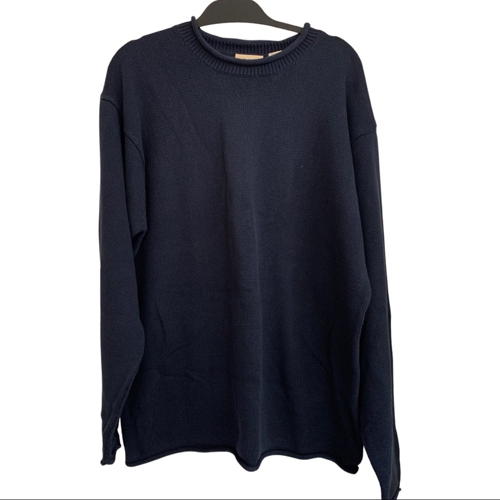 J Khaki Men’s Navy Blue Crewneck Knit Sweater- XL